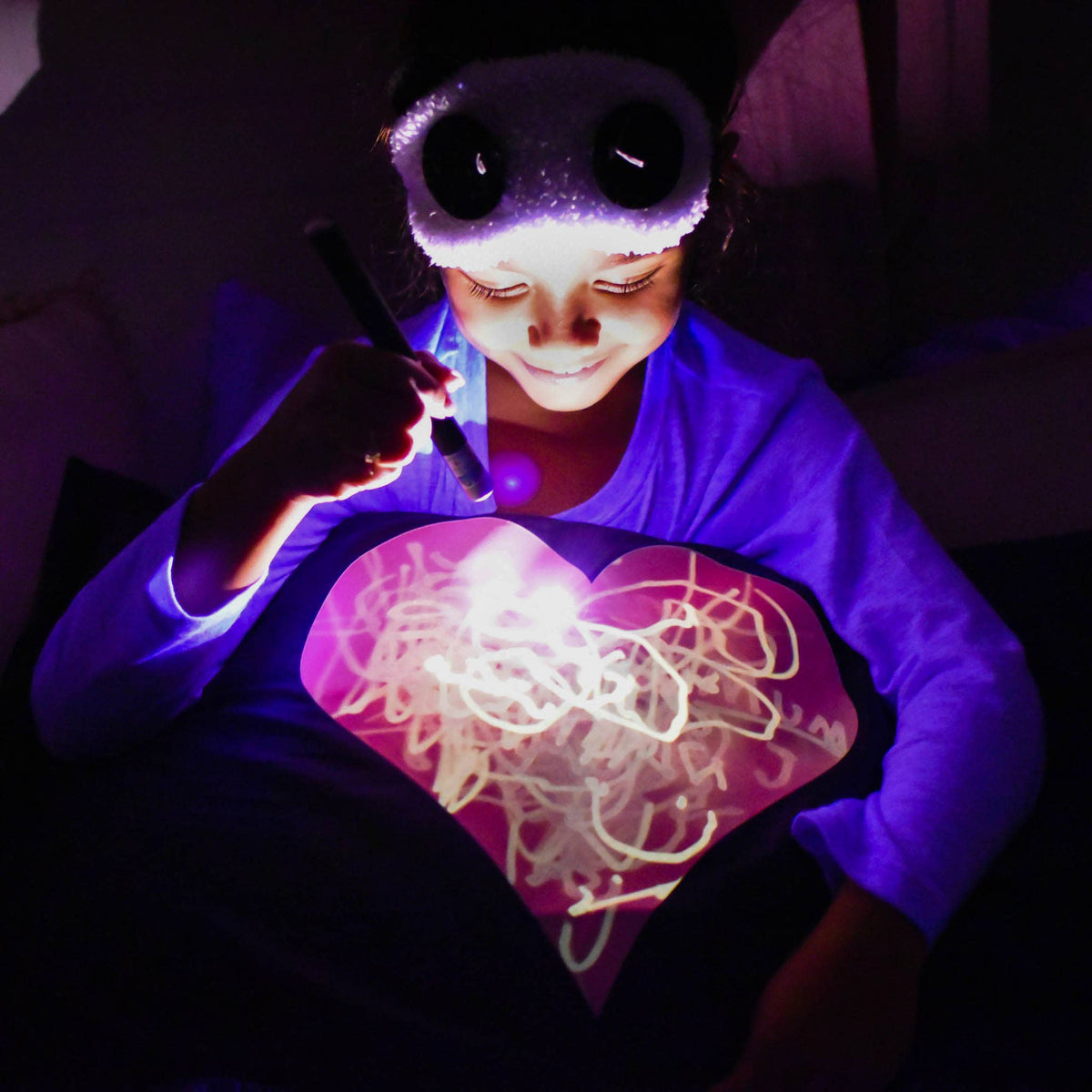 Glow Sketch Bedtime Pillowcase - Love Heart