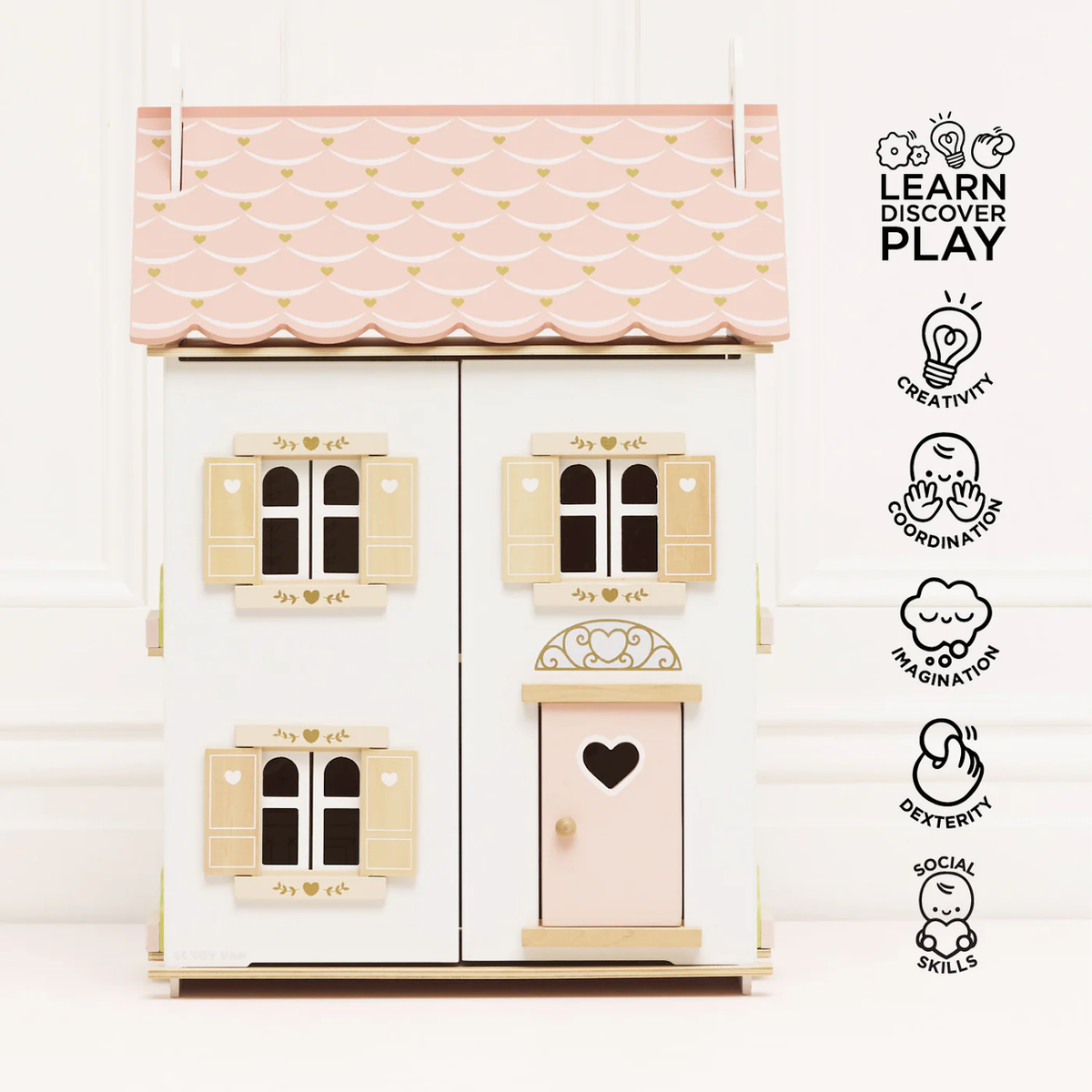 Roseheart Wooden Dolls House & Furniture