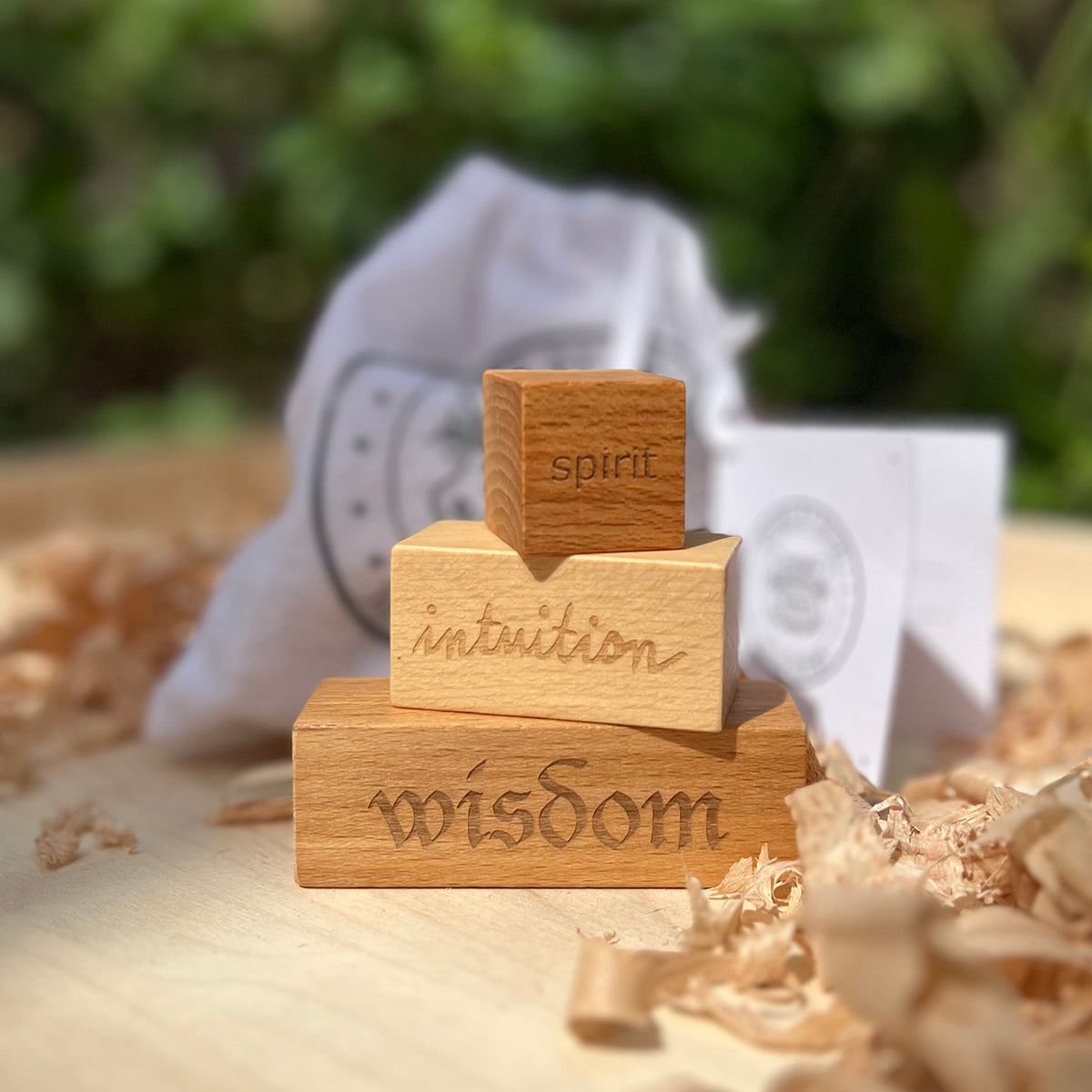 Wooden Story - Wisdom Intuition Spirit Blocks