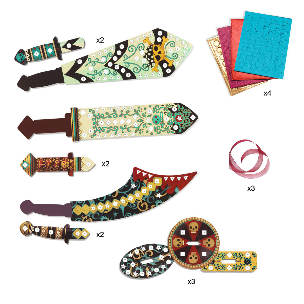 DIY Mosaic Pirate Swords to Decorate