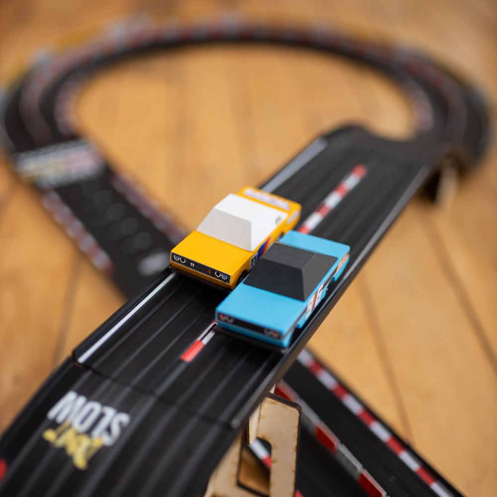 canylab roadworks action shot of cars on a racing track