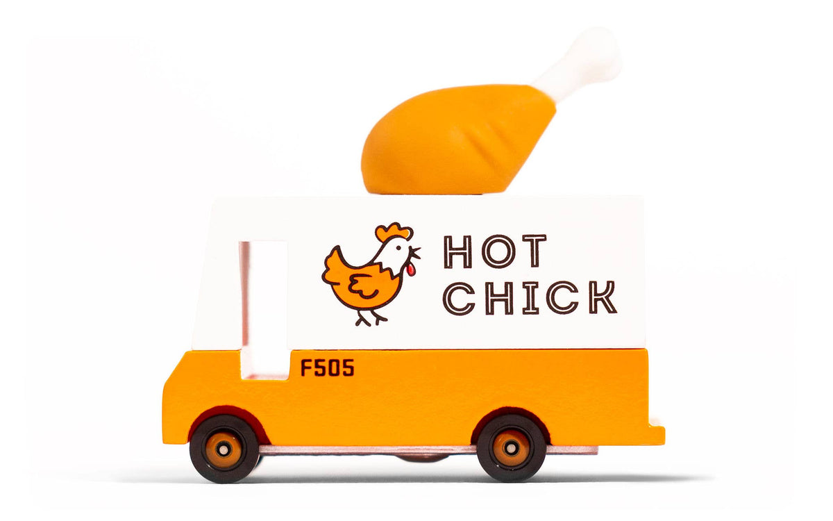 Candyvan - Hot Chicken Van - Wooden Diecast Toy Car Candylab
