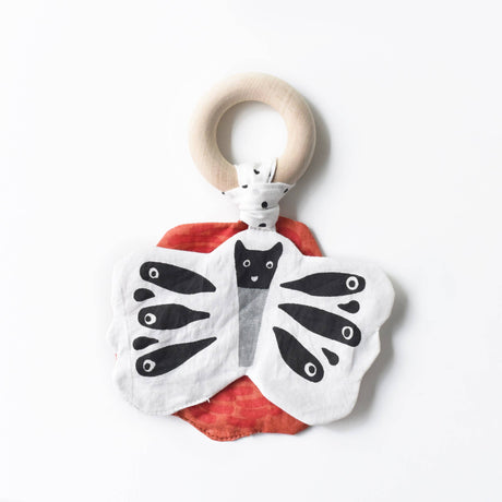 Butterfly Crinkle Ring Teether for Baby