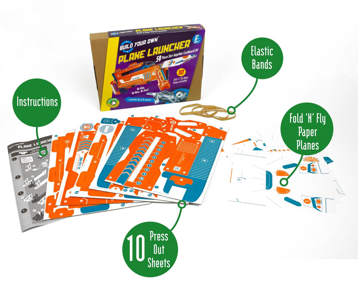 Build Your Own Paper Plane Launcher - Eco-Friendly Craft Kit
