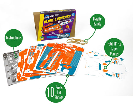 Build Your Own Paper Plane Launcher - Eco-Friendly Craft Kit