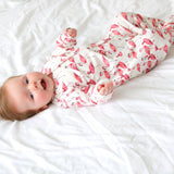 Baby Cotton Onesie – Flamingo Print