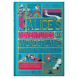 Alice's Adventures in Wonderland MinaLima book cover with colorful illustrations and gold foil typography.
