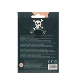 Back view of packaging for 25 Halloween nail stickers featuring safety information and product details.