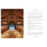 Illustration of Santa's reindeer in a stable from John Townsend's book, featuring hay bales and a snowy night view.