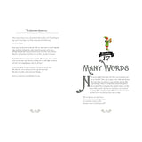 Open pages from The Christmas Chronicles book featuring December 17 chapter "Many Words" with an elf illustration.