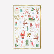 Meri Meri Christmas temporary tattoo sheet packaging with festive holiday designs.