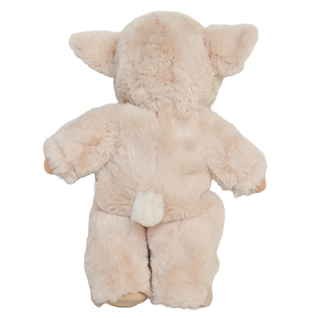 Back view of Olli Ella Cozy Dinkum Doll Lamby Pip featuring a fluffy white tail.