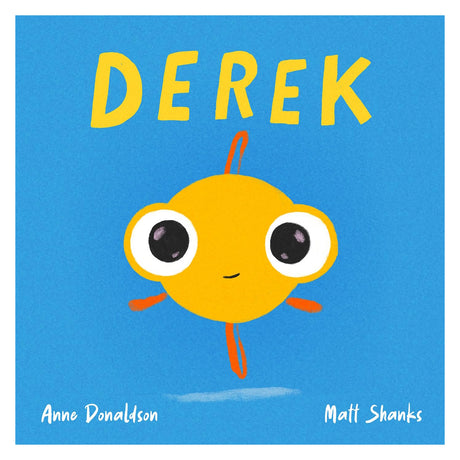 Children's book cover titled DEREK by Anne Donaldson and Matt Shanks, featuring a cute yellow fish cartoon.
