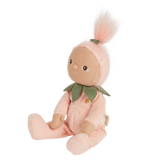 Side view of Olli Ella Dinky Dinkums Peggy Peach plush doll toy.