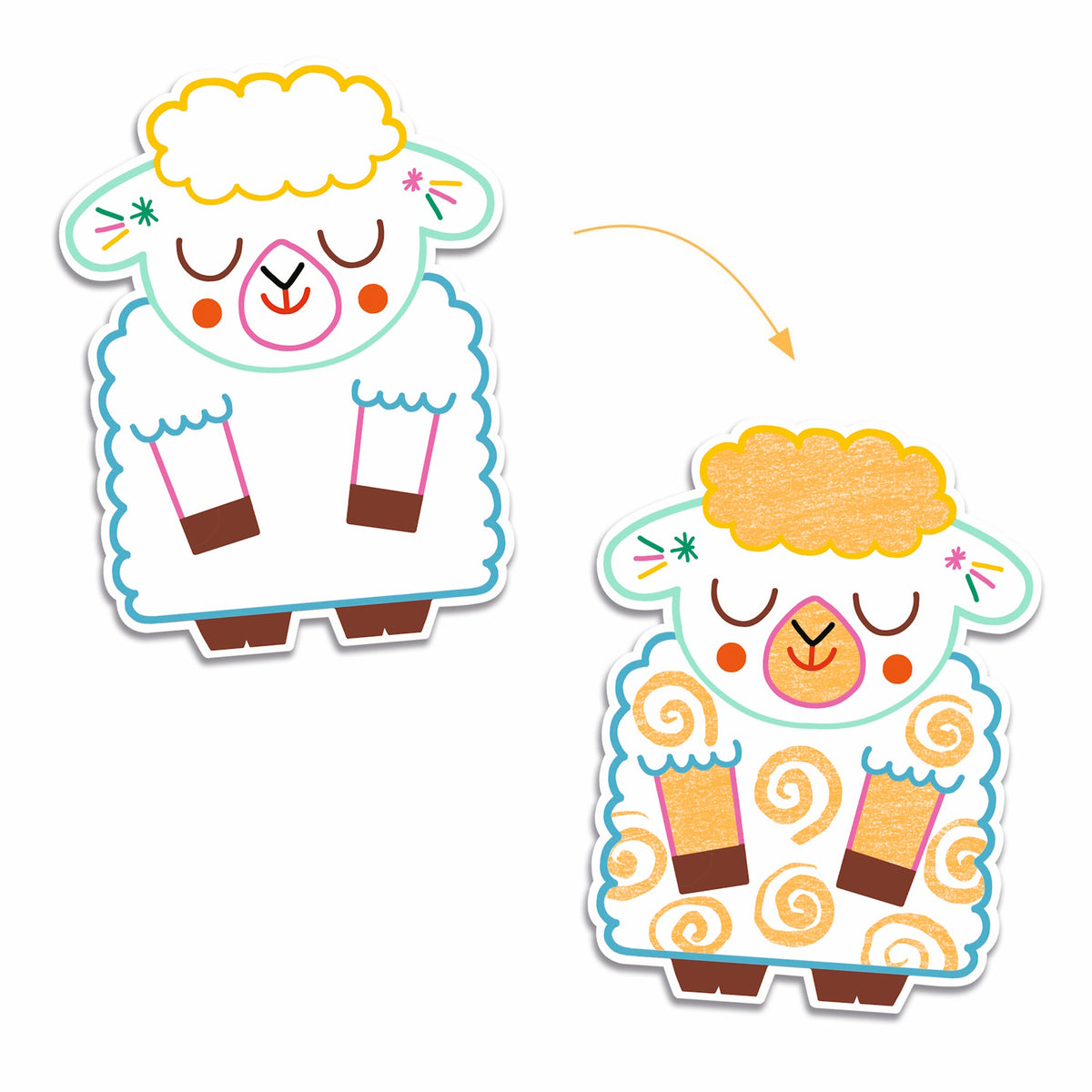 *Wonky* Djeco First Colouring - Pets