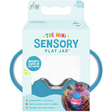 Front packaging of the light blue Glo Pals Mini Sensory Play Jar for ages 18M+.