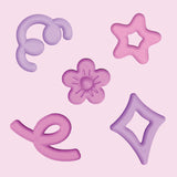Pink and purple sensory shapes including a flower, star, diamond, and swirls on a soft pink background.