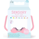 Packaging box for a Glo Pals pink Sensory Play Jar with handles.