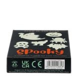 Product box for 12 Spooky glow-in-the-dark creatures showing barcode, item number, and details.