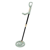 A light green and black toy metal detector for kids by Kidywolf on a white background.