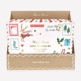 Meri Meri Letter to Santa Kit featuring festive holiday envelopes and a reindeer design.