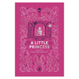 Book cover of A Little Princess by Frances Hodgson Burnett, featuring silver foil illustrations on a pink cloth background.