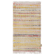 Maileg miniature large multi-stripe rug with fringed edges, designed for dollhouse decor.