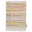 Maileg miniature multi-stripe rug with fringed edges, perfect for dollhouse mouse decor.