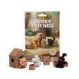 Mini Furry Friends craft kit packaging with completed fuzzy toy cats, paper house, and accessories.