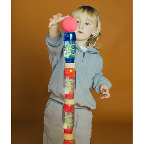 Petit Boum Sensory Move Bottle - Spiral Pink