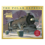 Snow falls gently on a steam train at night, with glowing headlight and plume of smoke, evoking a magical and nostalgic winter scene.