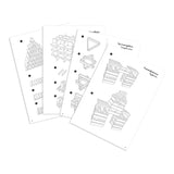 Vilac Batibloc instruction sheets showing building ideas for fortress and tower construction toy sets.