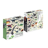 Two boxes of Vilac 500-piece dinosaur puzzle featuring realistic prehistoric illustrations.