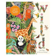 "Wild: A Child's Guide to the Animal Kingdom" book cover with jungle animal illustrations of a tiger, panda, and giraffe.