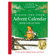 Front view of the green paper Winnie-the-Pooh Advent Calendar book collection with a red spine.