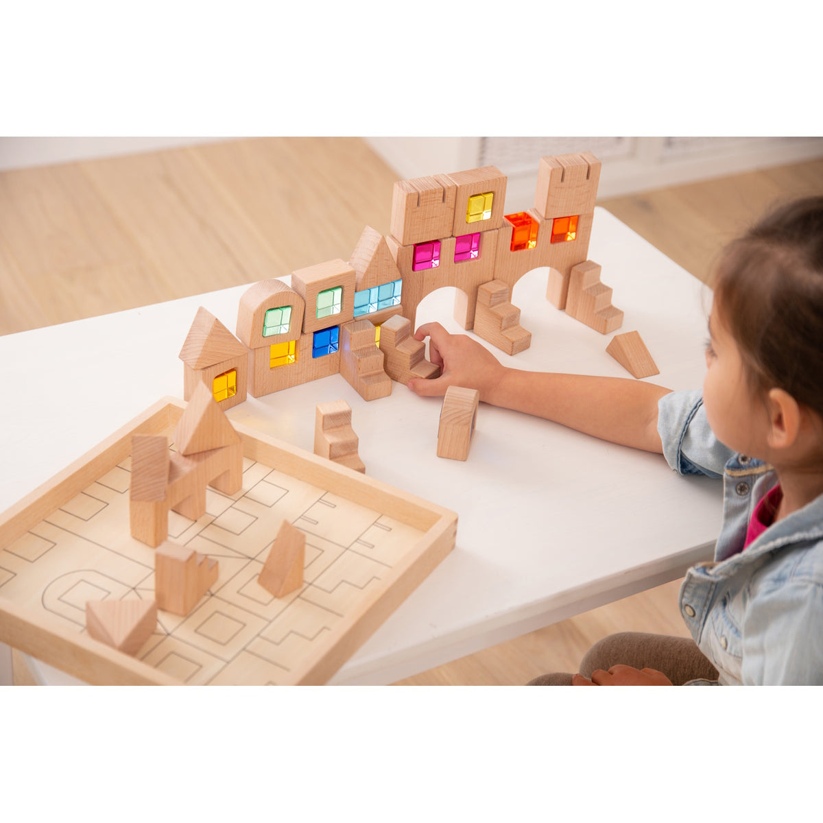 Wooden Building Gem Blocks