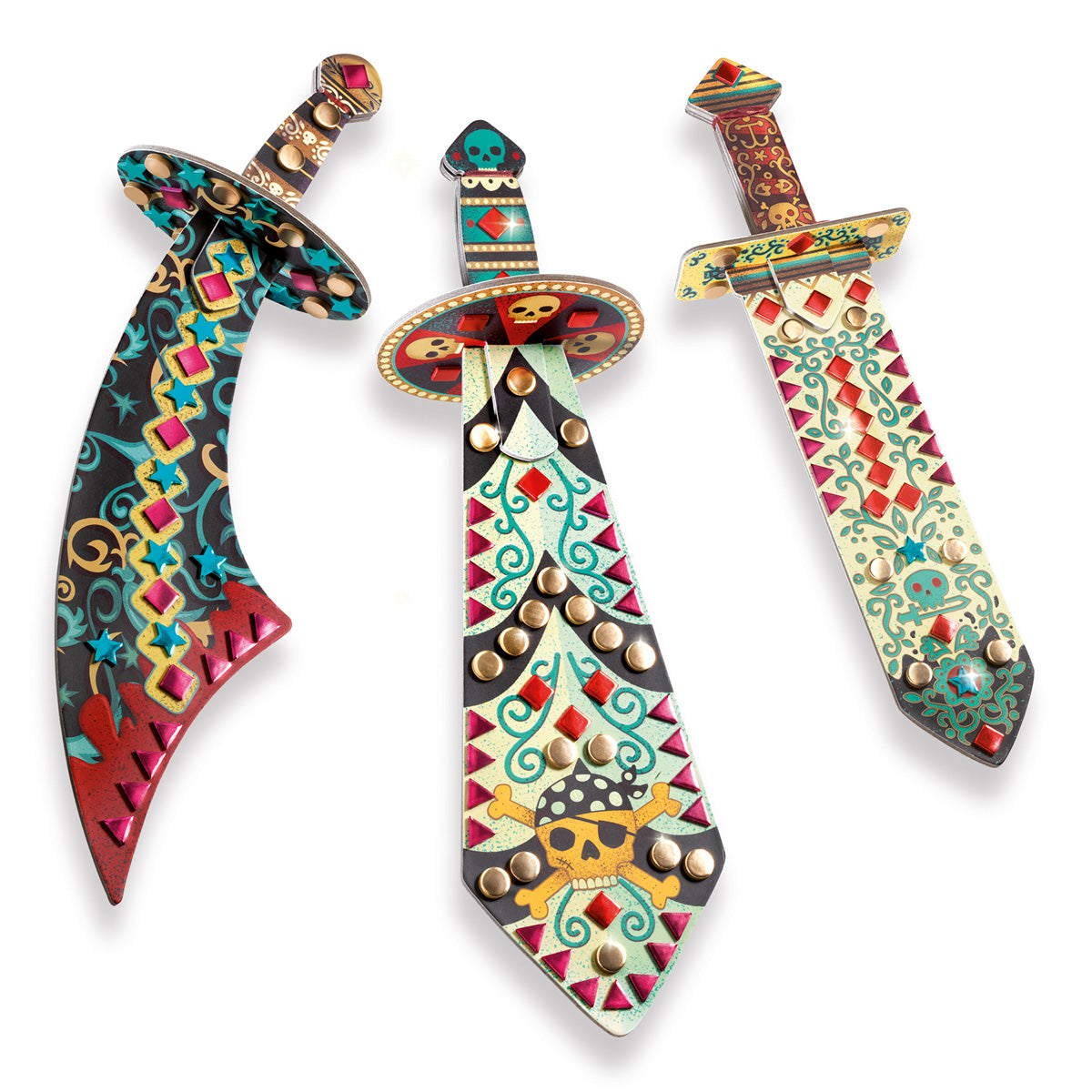 DIY Mosaic Pirate Swords to Decorate
